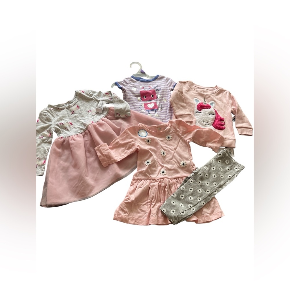 Adorable Baby Girl Clothing Set in Pink and Gray